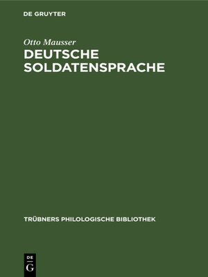 cover image of Deutsche Soldatensprache